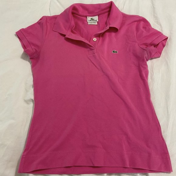 Lacoste Tops - Hot Pink Lacoste Polo